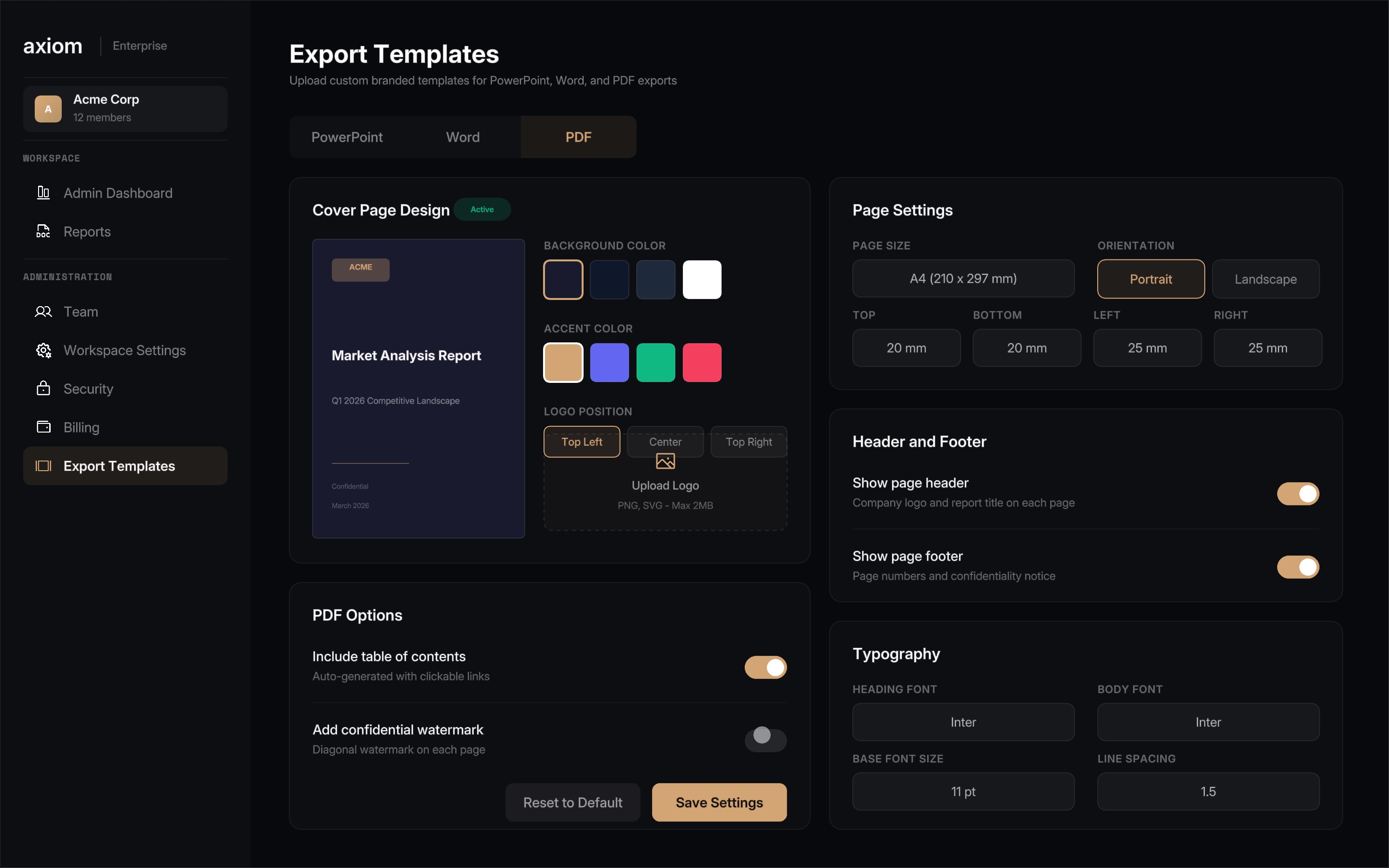 Lorenth report export template controls